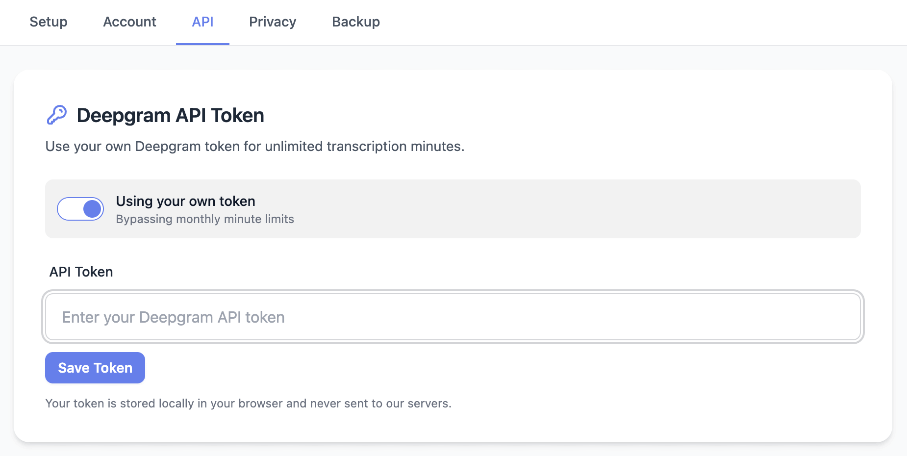 Call Copilot settings with API key field